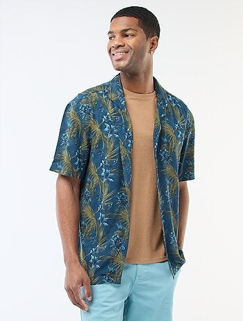 Camicia a maniche corte leggera con motivo