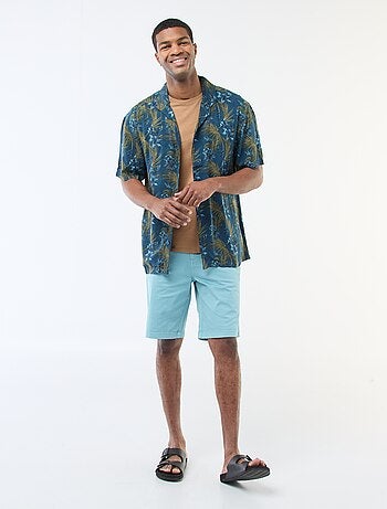 Camicia a maniche corte leggera con motivo