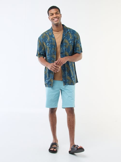 Camicia a maniche corte leggera con motivo - Kiabi