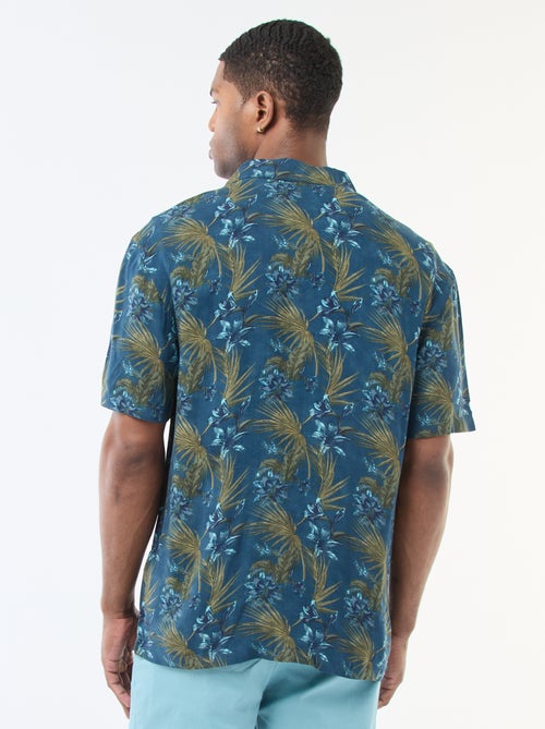 Camicia a maniche corte leggera con motivo - Kiabi