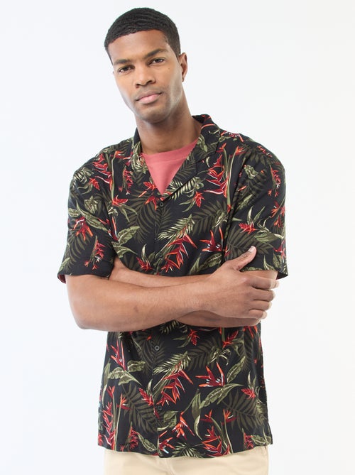 Camicia a maniche corte leggera con motivo - Kiabi