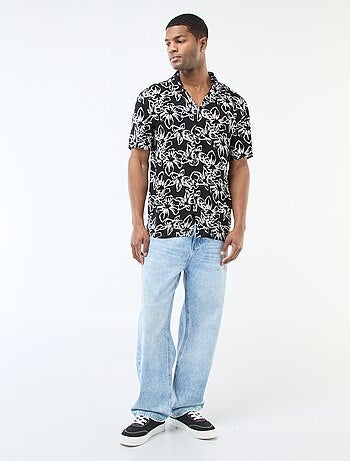 Camicia a maniche corte leggera con motivo