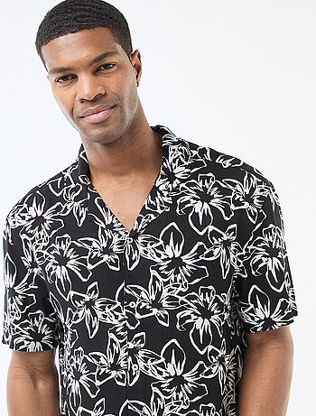 Camicia a maniche corte leggera con motivo