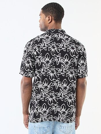 Camicia a maniche corte leggera con motivo