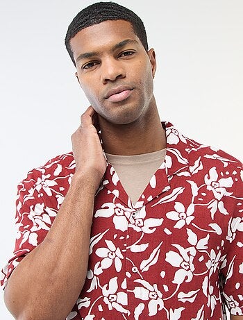 Camicia a maniche corte leggera con motivo