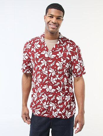 Camicia a maniche corte leggera con motivo