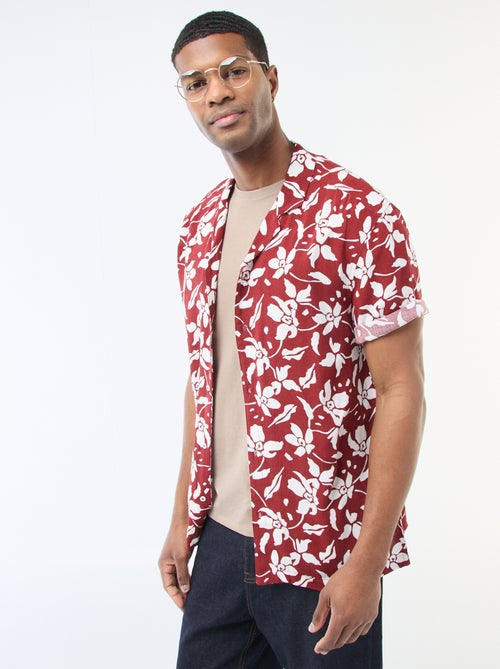 Camicia a maniche corte leggera con motivo - Kiabi