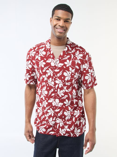 Camicia a maniche corte leggera con motivo - Kiabi