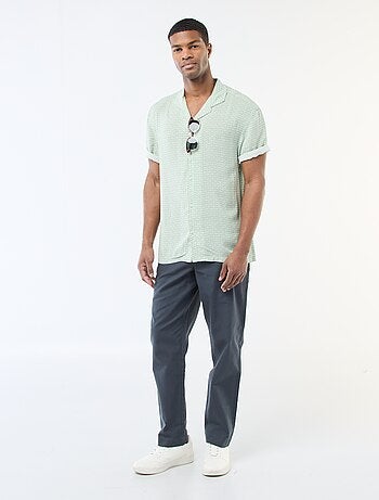 Camicia a maniche corte leggera con motivo