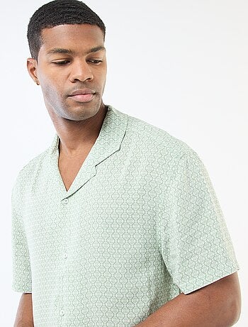 Camicia a maniche corte leggera con motivo