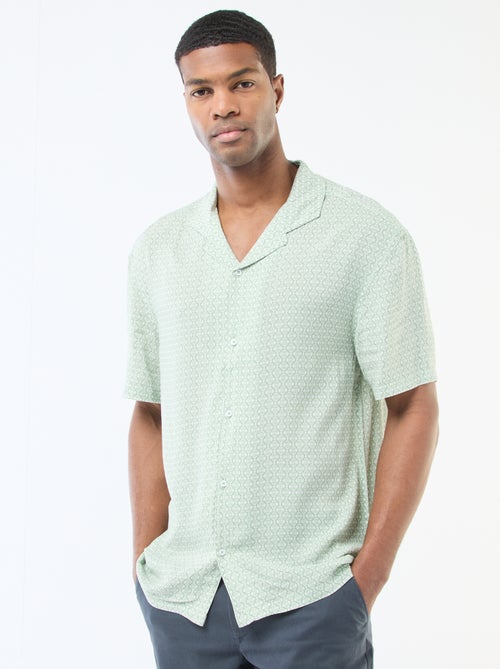 Camicia a maniche corte leggera con motivo - Kiabi