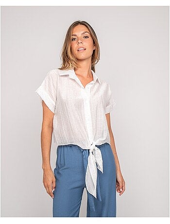 Camicia a maniche corte lurex ONYX