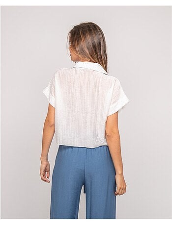 Camicia a maniche corte lurex ONYX