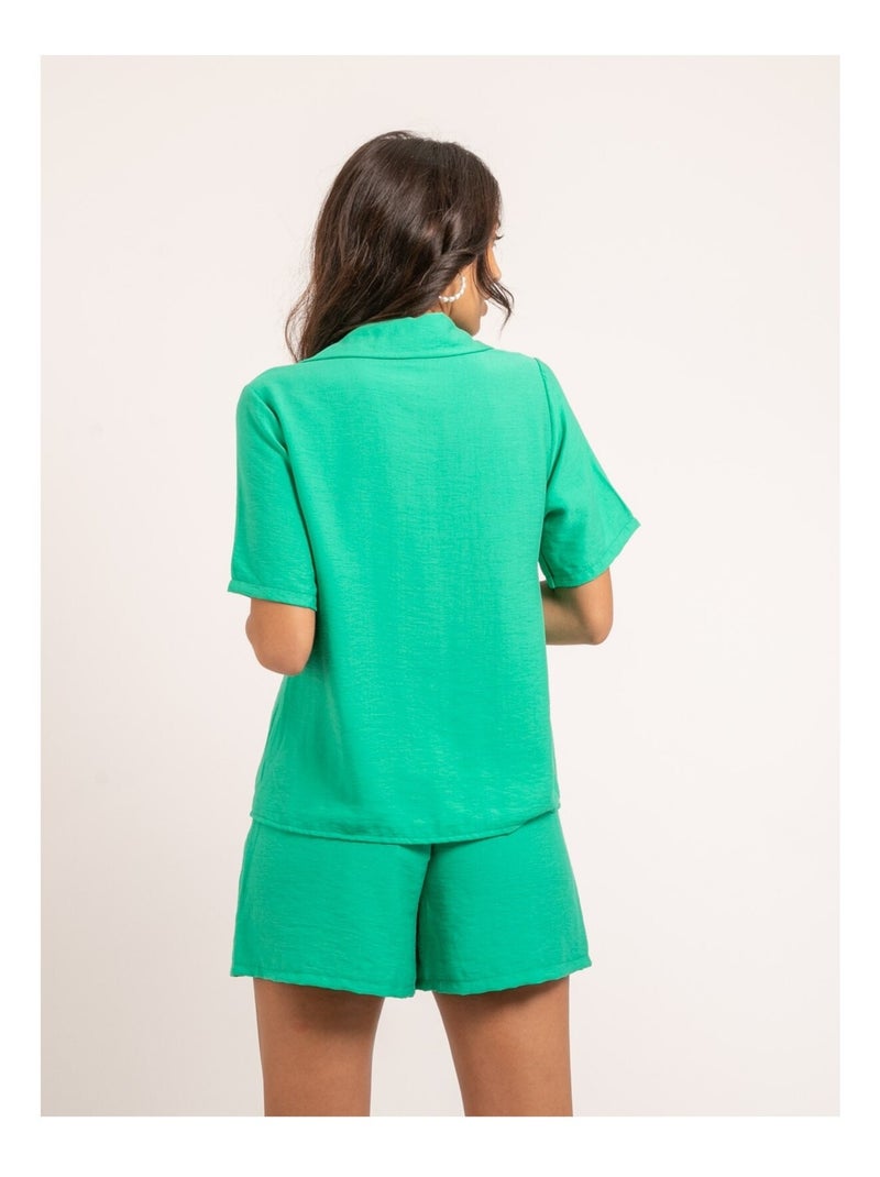 Camicia a maniche corte OROKIA Verde - Kiabi