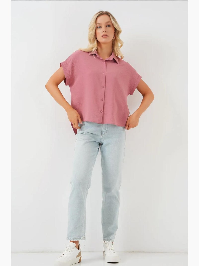 Camicia a maniche corte oversize bdart Rosa antico - Kiabi