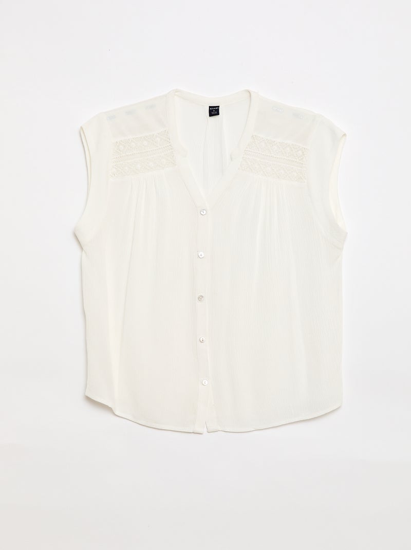 Camicia a maniche corte So Easy Bianco - Kiabi