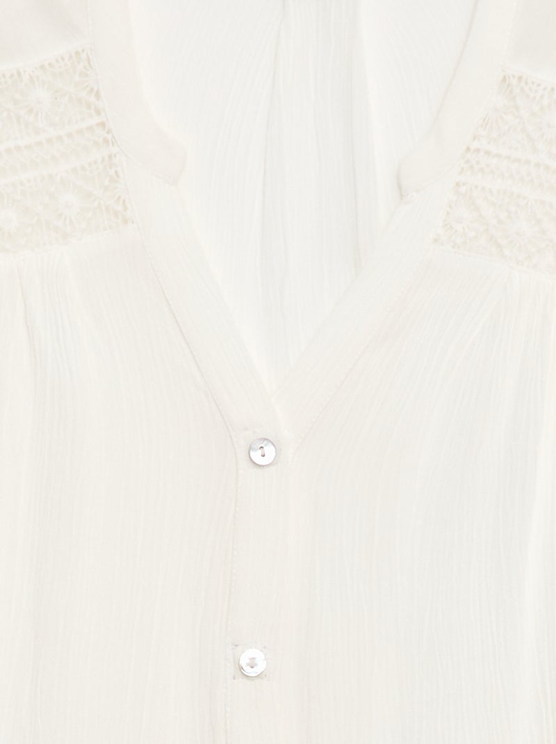 Camicia a maniche corte So Easy Bianco - Kiabi