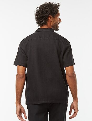 Camicia a maniche corte tinta unita