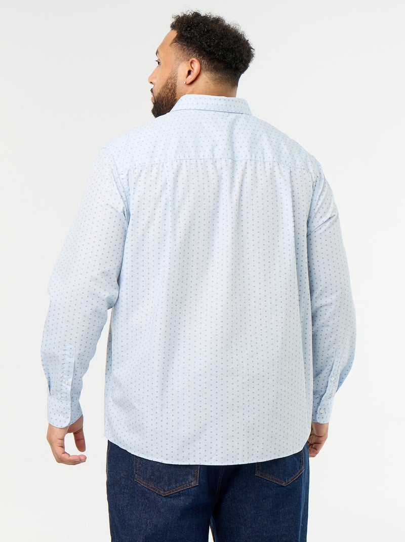 Camicia a maniche lunghe a fantasia Blu - Kiabi