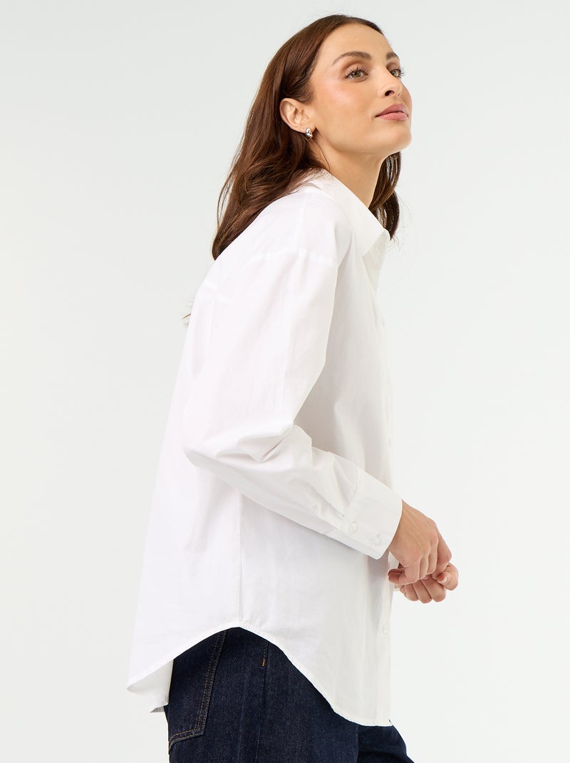 Camicia a maniche lunghe a righe Bianco - Kiabi
