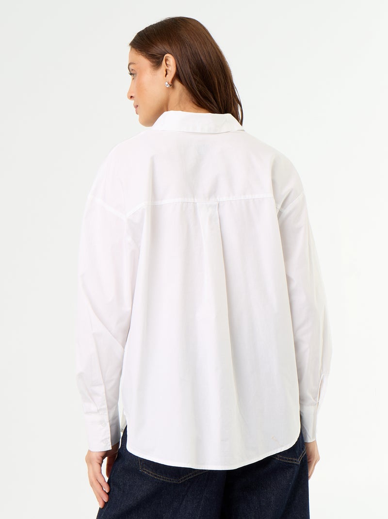 Camicia a maniche lunghe a righe Bianco - Kiabi
