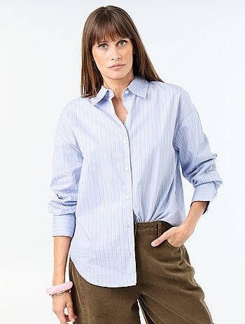 Camicia a maniche lunghe a righe