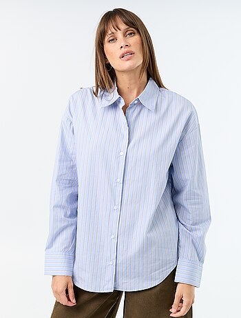 Camicia a maniche lunghe a righe