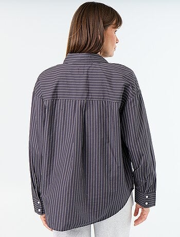 Camicia a maniche lunghe a righe