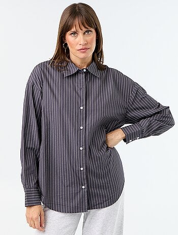 Camicia a maniche lunghe a righe