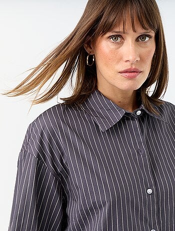 Camicia a maniche lunghe a righe