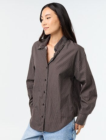 Camicia a maniche lunghe a righe