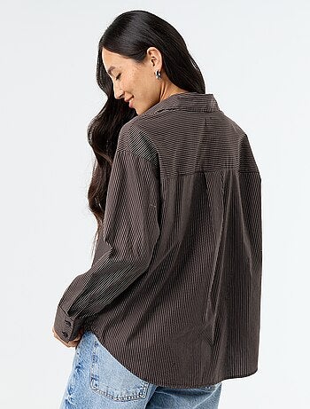 Camicia a maniche lunghe a righe