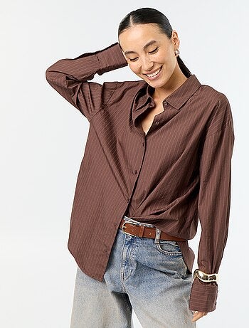 Camicia a maniche lunghe a righe
