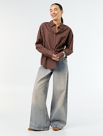 Camicia a maniche lunghe a righe