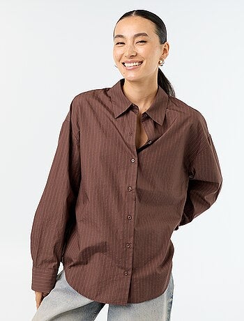 Camicia a maniche lunghe a righe