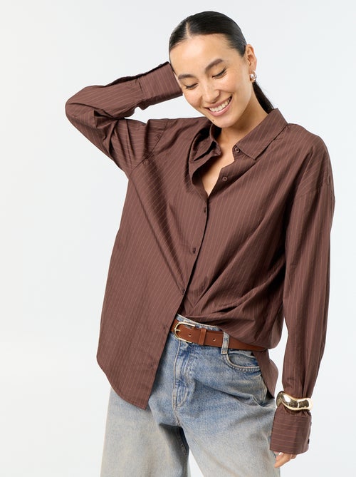 Camicia a maniche lunghe a righe - Kiabi Camicia a maniche lunghe a righe - Kiabi