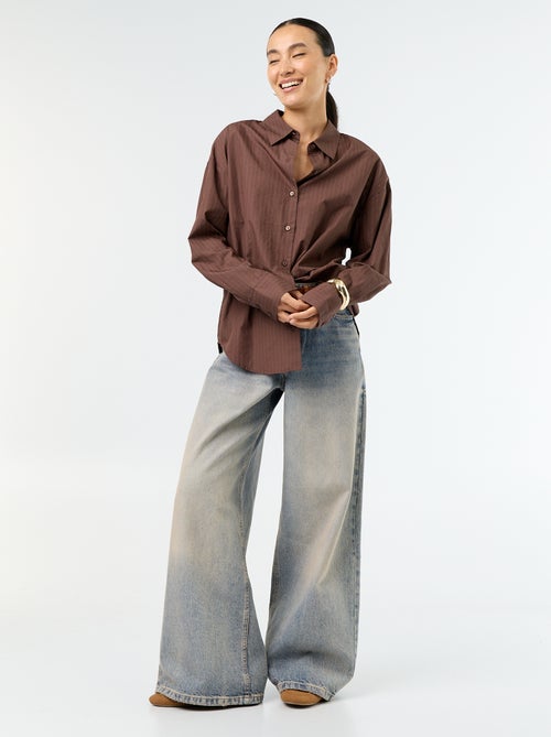 Camicia a maniche lunghe a righe - Kiabi Camicia a maniche lunghe a righe - Kiabi