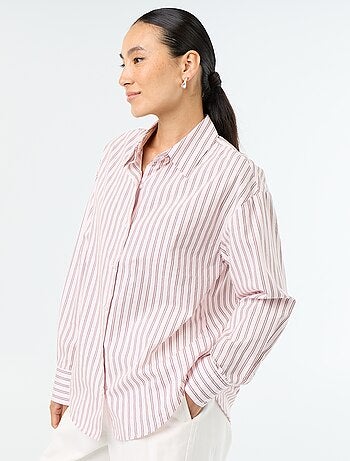 Camicia a maniche lunghe a righe