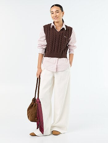 Camicia a maniche lunghe a righe