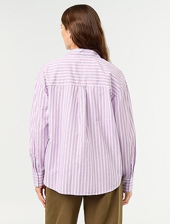Camicia a maniche lunghe a righe