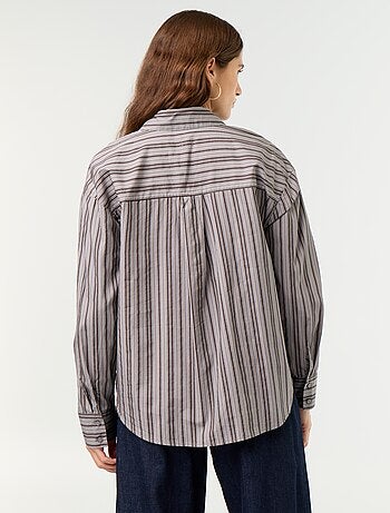 Camicia a maniche lunghe a righe