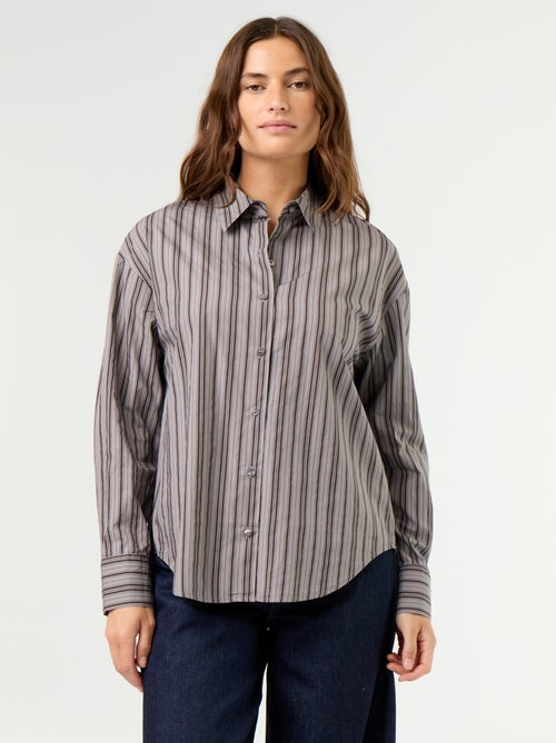 Camicia a maniche lunghe a righe - Kiabi Camicia a maniche lunghe a righe - Kiabi