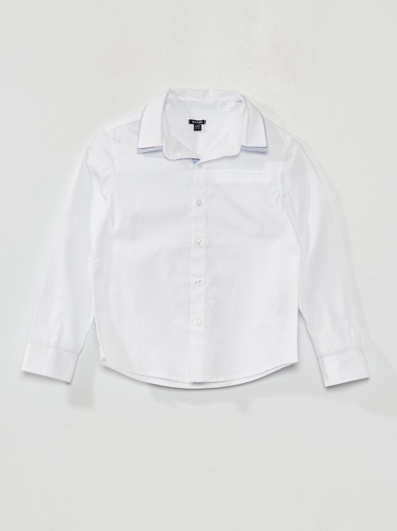 Camicia a maniche lunghe Bianco - Kiabi