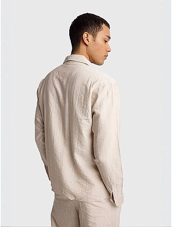 Camicia a maniche lunghe con abbottonatura e tasca giesto