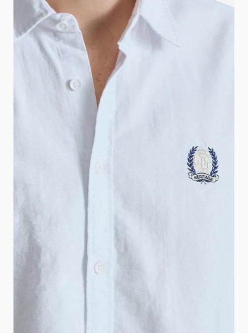 Camicia a maniche lunghe con bottoni e ricami giesto - Kiabi Camicia a maniche lunghe con bottoni e ricami giesto - Kiabi
