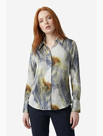 Camicia a maniche lunghe con bottoni e stampa astratta my fashion