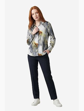 Camicia a maniche lunghe con bottoni e stampa astratta my fashion