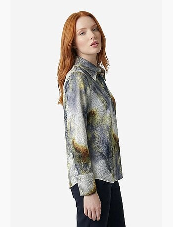 Camicia a maniche lunghe con bottoni e stampa astratta my fashion