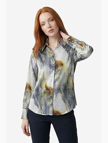 Camicia a maniche lunghe con bottoni e stampa astratta my fashion