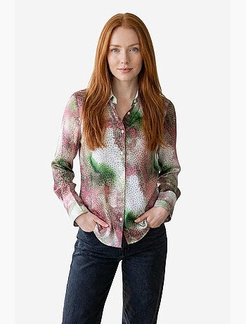 Camicia a maniche lunghe con bottoni e stampa astratta my fashion